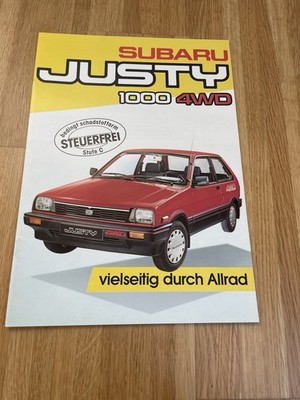 Subaru Justy 1000 4WD Prospekt Allrad Katalog 80er original selten