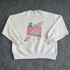 Vintage Jerzees Super Sweats Zimmer Graphic Sweatshirt Gray Mens Large USA Made