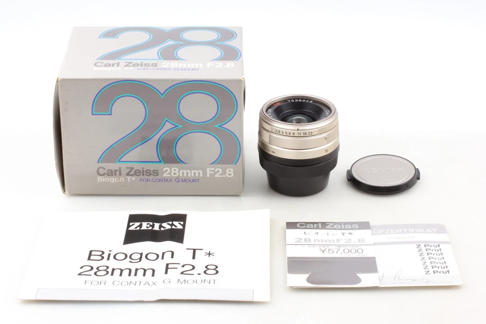 [Unused / Box] CONTAX Carl Zeiss Biogon T* 28mm F2.8 Wide Angle Lens G1 G2 JAPAN - Image 2 of 4