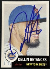 2020 TOPPS MLB Living Set #303 Signed DELLIN BETANCES Autographed Auto Mets Card