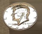 1964 Kennedy  Choice / Gem  Proof 90% Silver  Blazing White Luster #602 - 10