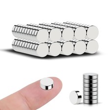100-Pack Strong Refrigerator Magnets - Silver Nickel Round Small Mini Sizes f...