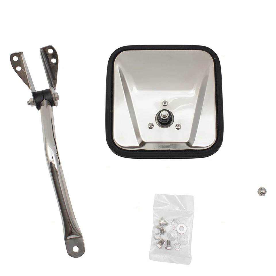 Fits 1959-1983 CJ5 Manual Mirror Set 1959-1975 CJ6 1976-1986 CJ7 1959-1966 DJ3 - Image 4 of 4