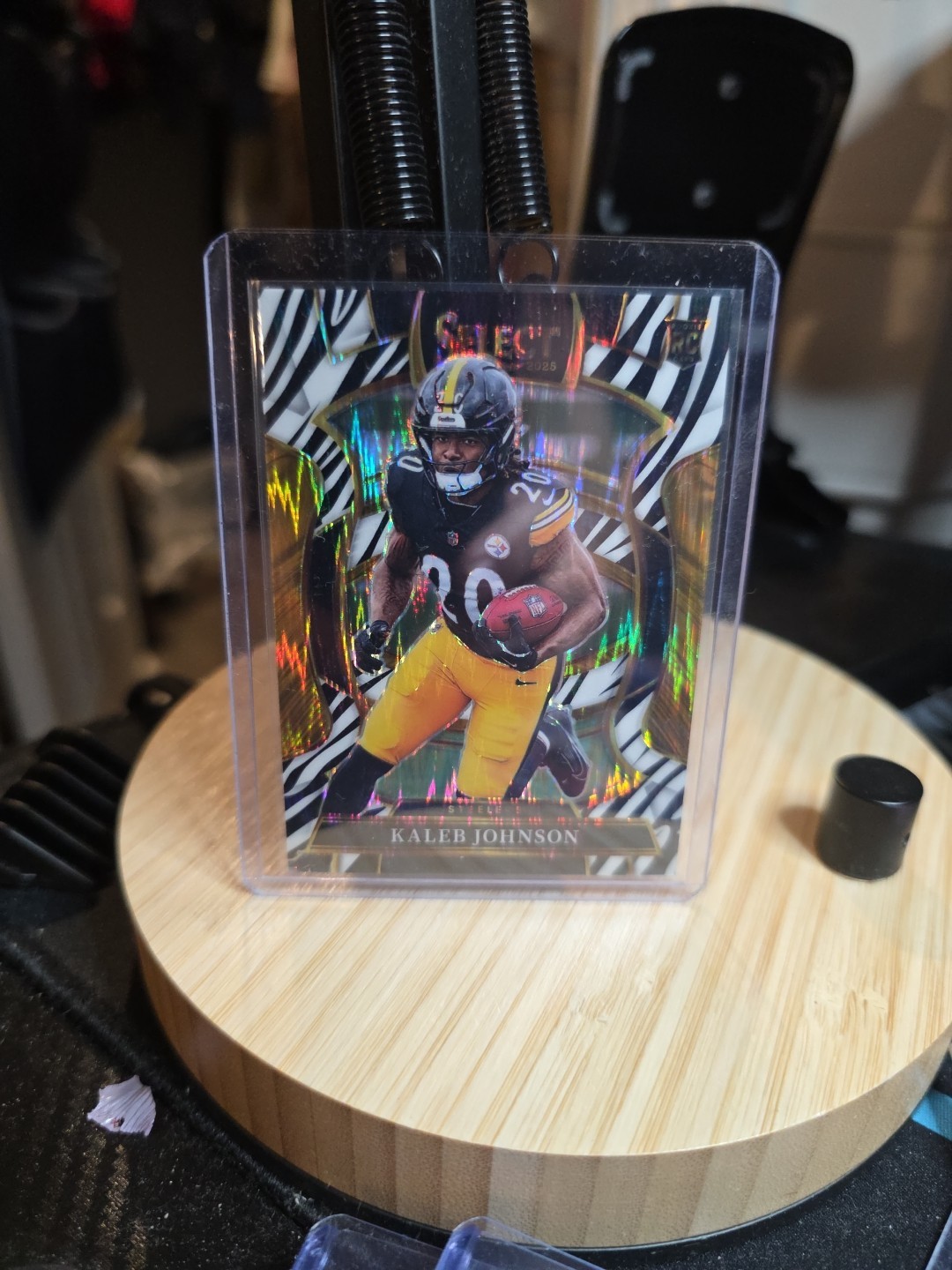 2025 Panini Select - Concourse Kaleb Johnson #52 Zebra Prizm (RC)