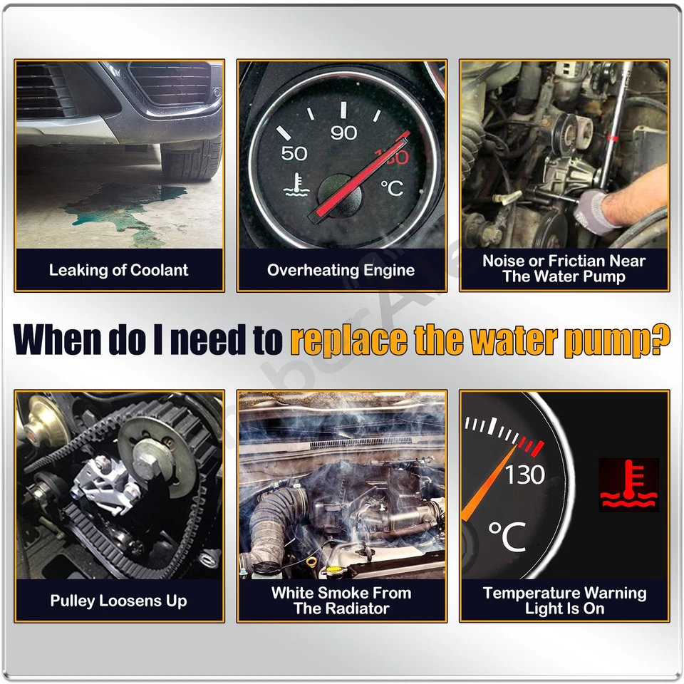 Engine Cooling Water Pump w/Gasket for 1977-1982 Toyota Corolla L4-1.6L 1.8L - Изображение 3 из 4