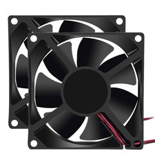 2Pcs 12V 3.14in 0.98in 80mm x 80mm x 25mm DC Fan 8025 Brushless Cooling for PC C
