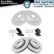 Front & Rear Semi Metallic Brake Pad & Performance Rotor Kit for Ford