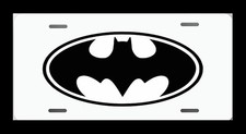Aluminum White Plate Tag 6 X 12 Made In Usa For Batman Aluminum White Plate Tag 6 X 12 Made In Usa For Batman