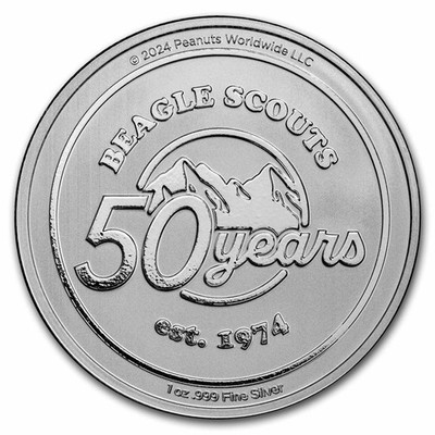 Peanuts® Beagle Scouts 50th Anniversary 1 oz Silver Round | eBay