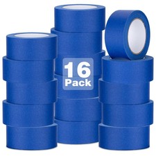 16Pack Blue Painters Tape 2 inch Wide Masking Tape Bulk for Multi-Surface, Pr...