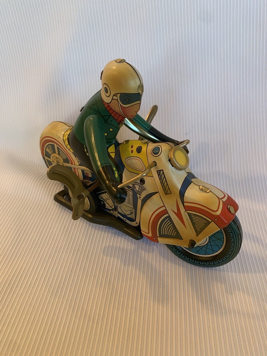 Vintage Made in China Tin Wind Up Toys MS 702 1970-80s MOTORCYCLE