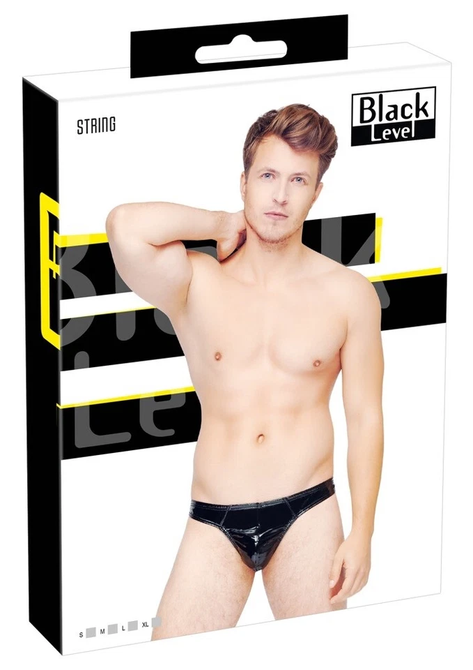 Herren String Tanga Lack Unterwäsche  Gay Slave Bdsm Pride Gear Glanz Fetish - Bild 4 von 4
