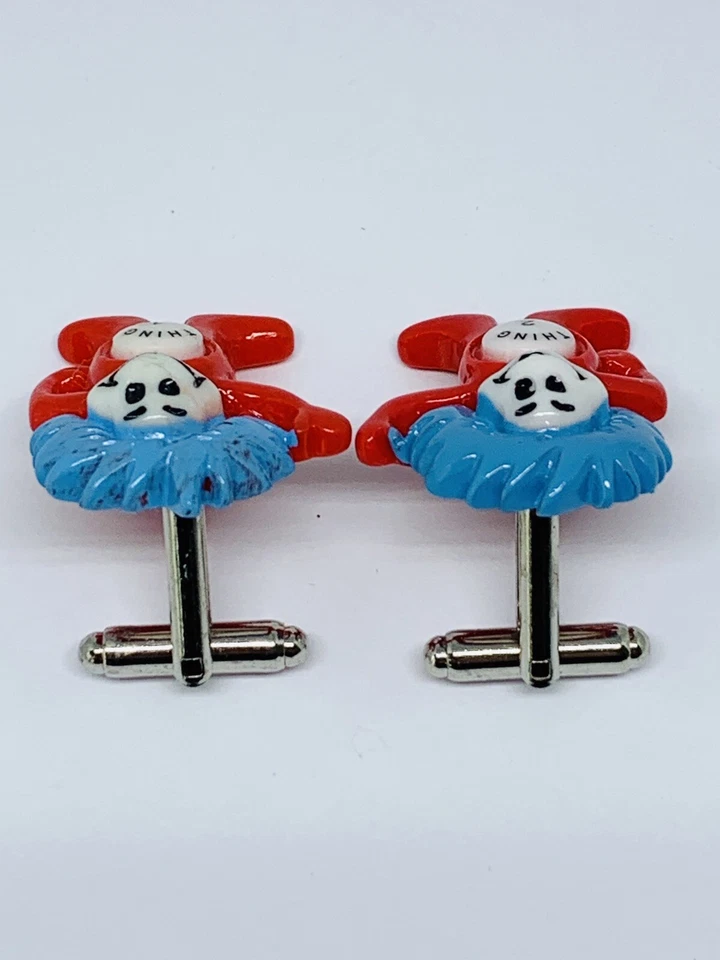 Gemelos de resina Thing 1 & Thing 2 palancas plateadas, ¡en caja de regalo! Foto 4 de 4