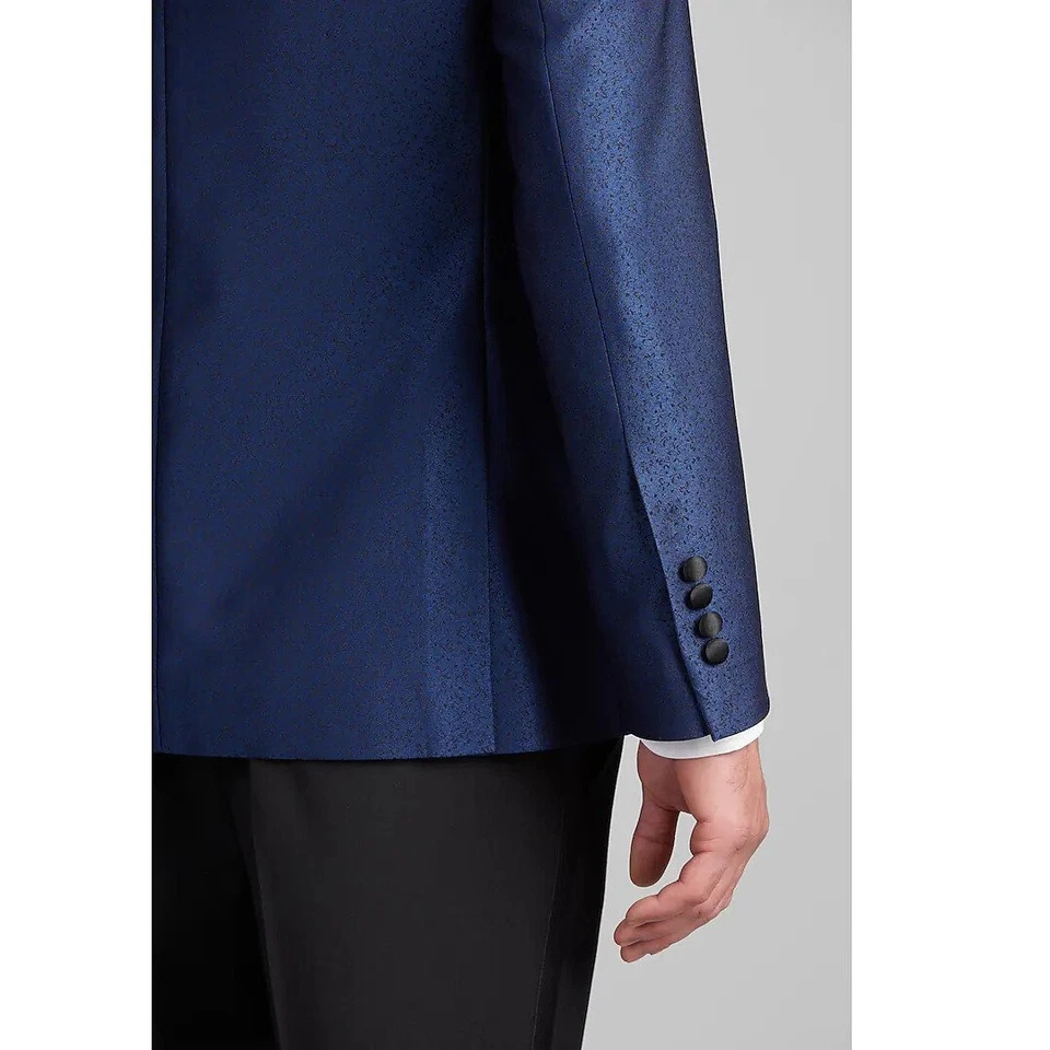 Blazer JOS A BANK 44L Jacquard Chaqueta de Cena Chal Satinado Solapa C080654 Foto 4 de 4