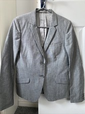 Rare Vintage Tiger Of Sweden Womens Grey Emily Blazer Eu38 Uk10
