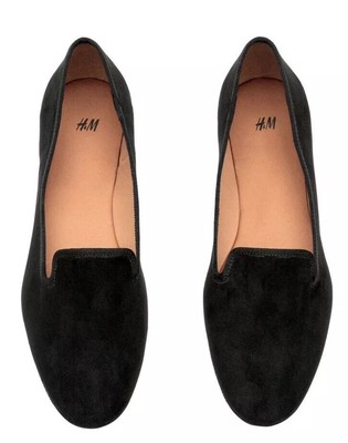 h&m black flat shoes