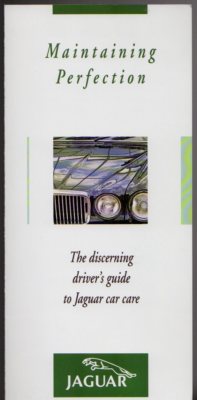 Jaguar Daimler Car Care Accessories 1992-93 UK Market Foldout Brochure