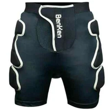 BenKen 3D EVA Protective Padded Shorts M Snowboard Skate Ski Black New w/Bag