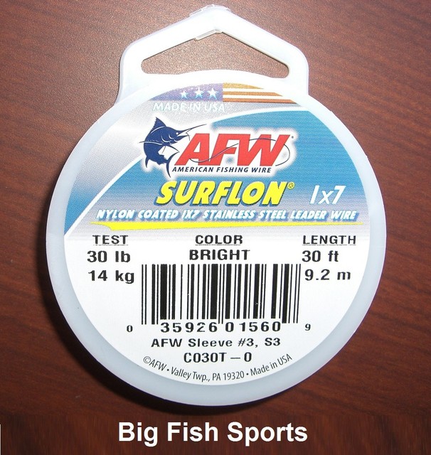 AFW SURFLON Filo Inox Rivestito Nero 90 Libbre Test NUOVO - Foto 4