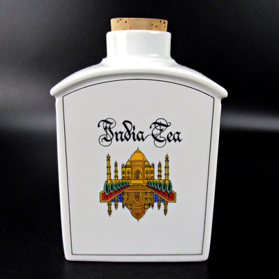 Hutschenreuther Porzellan Teedose INDIA TEA Elefant & Taj Mahal Dekor Tea Caddy