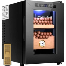 Cigar Humidor 10L 110 Counts Cooling & Heating Cigar Humidor Cabinet w/ Light