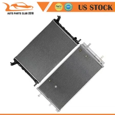Aluminum construction Radiator And AC Condenser Fits 2017 Audi A4 Quattro