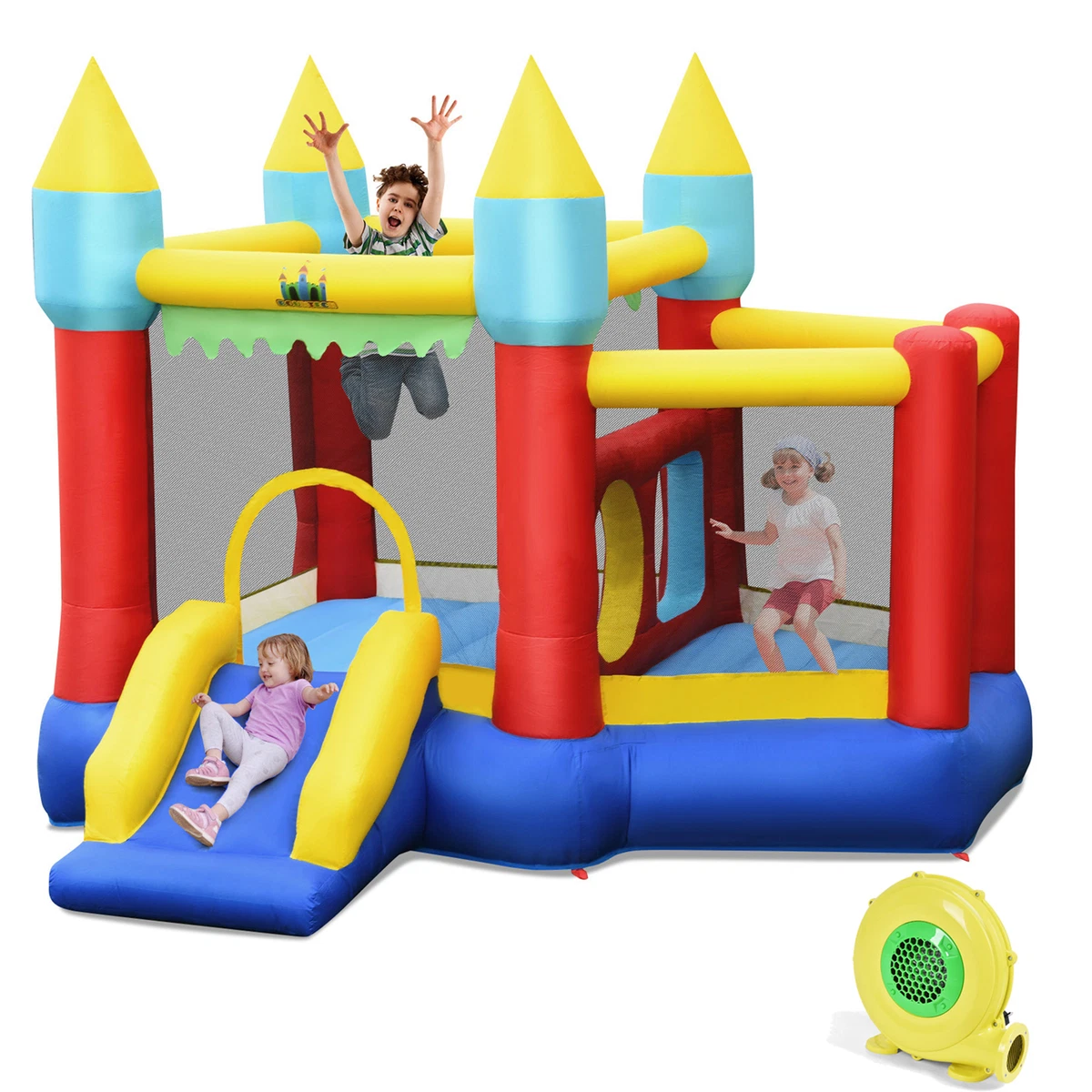 Inflatable Bounce House Slide Jumping Castle w Tunnels Ball Pit