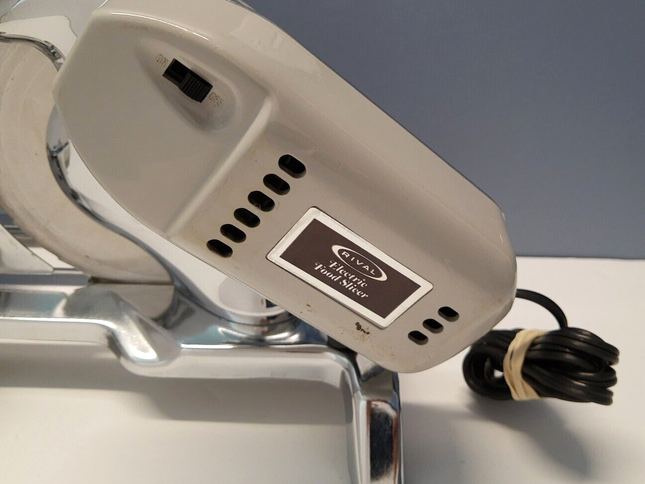 RIVAL Electric Food Slicer Model 1101E Meat Deli Chrome 6.5" Blade Made