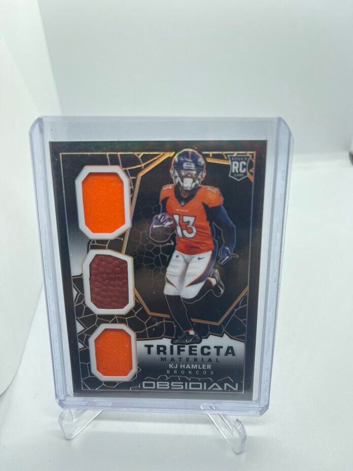 2020 Obsidian KJ HAMLER TRIFECTA MATERIAL RC ROOKIE PATCH 2020 Obsidian KJ HAMLER TRIFECTA MATERIAL RC ROOKIE PATCH