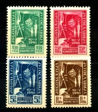 1946 - YUGOSLAVIA - POST-TELEGRAPH CONGRESS 4v. - NEW - LOT/33749