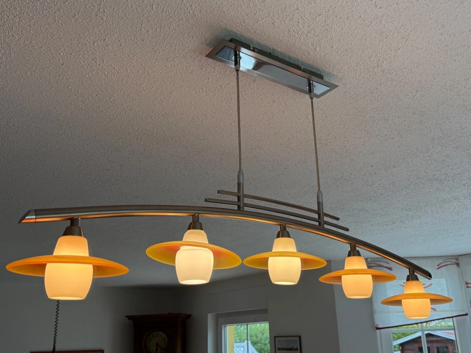 Sehr schöne Decken-Hängelampe - 5-flammig - für Wohn-/Esszimmer „Esto Helios" - Bild 2 von 4