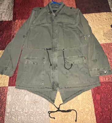 Levi Strauss & Co. Olive Trucker XL Jacket With Hide-A Hood - RN