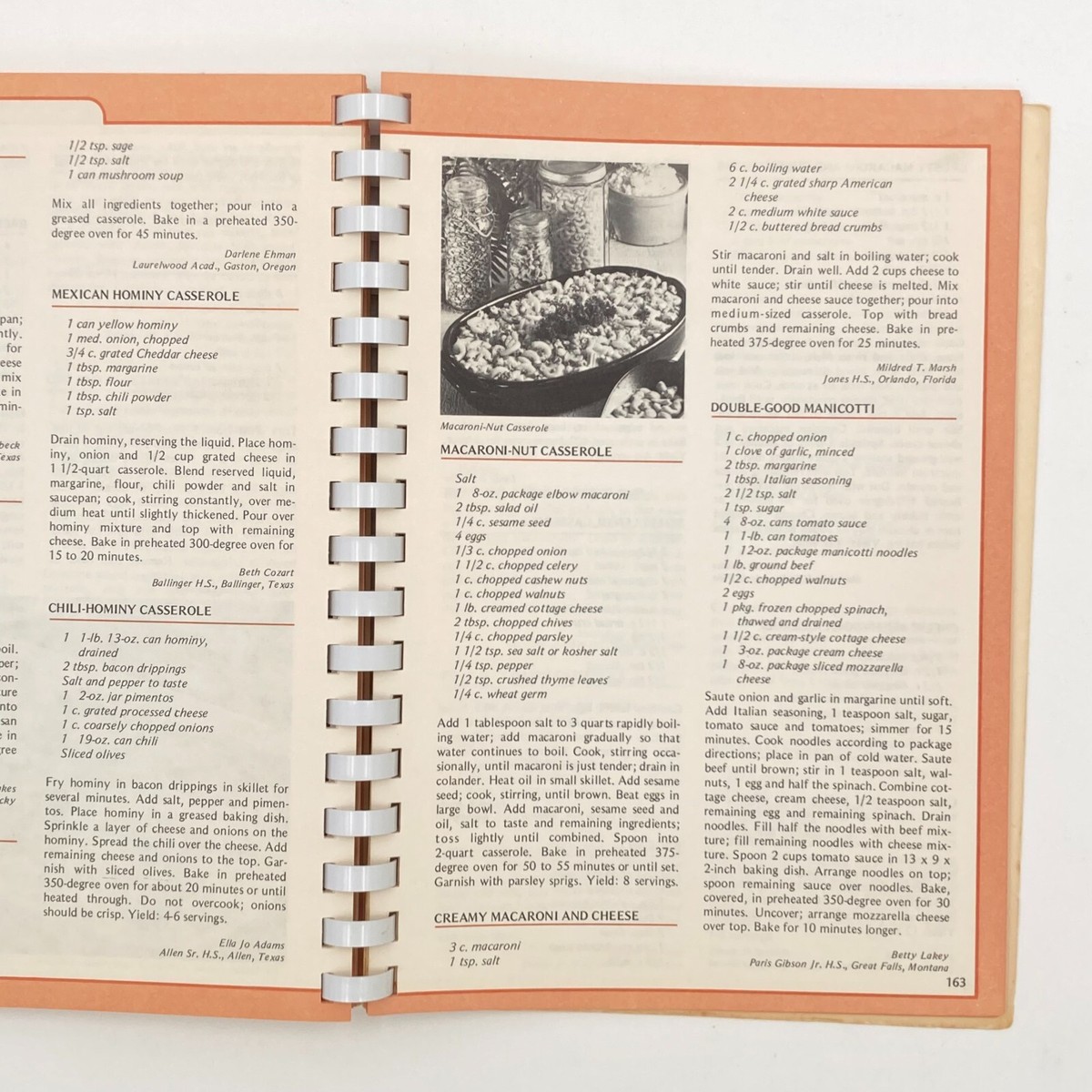 New Casserole's Cookbook Vintage Recipes of Home Economic