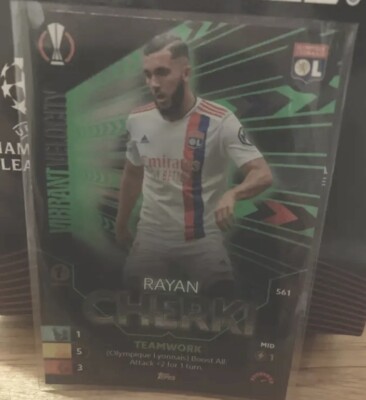 TOPPS TOTAL FOOTBALL 2021_22 RAYAN CHERKI VIBRANT GESCHWINDIGKEIT ERSTE AUSGABE/100