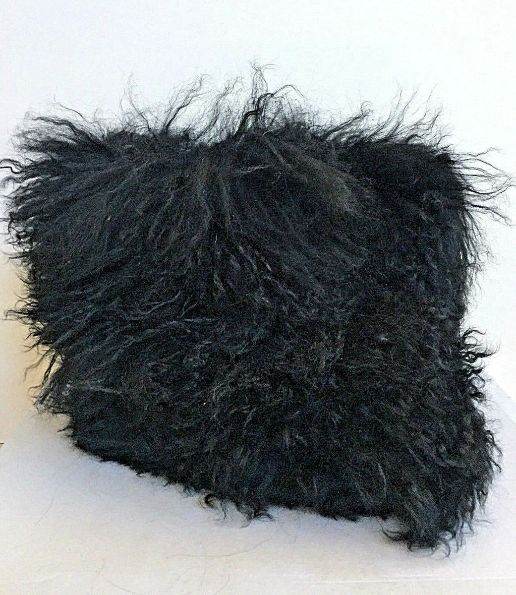UGG CLASSIC FLUFF MOMMA MONGOLIAN BLACK SHEEPSKIN CUFF BOOT US 5