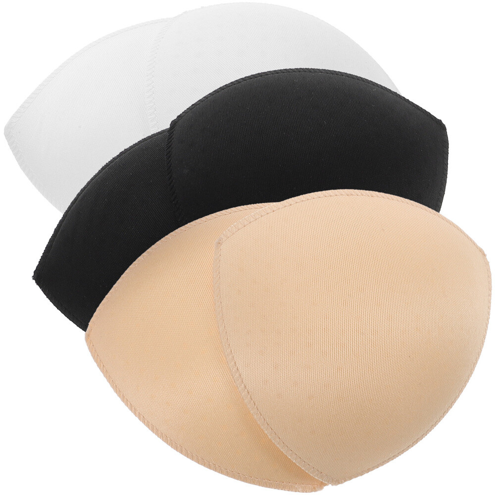 3 Pairs Cotton Sponge Breast Pad Insert Miss Nursing Bra Bras Inserts