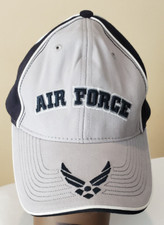 U.S. Air Force Baseball Cap Hat Gray/Black Adjustable Washed