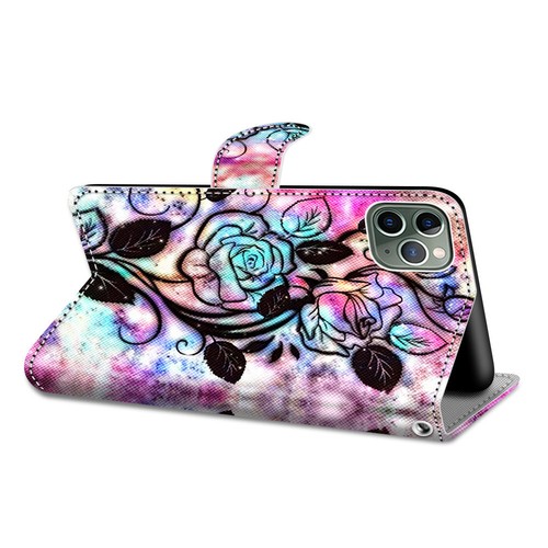 For Various Phone Flower Painting Wallet Case Card Pocket Flip Stand Cover Girls - Picture 7 of 12