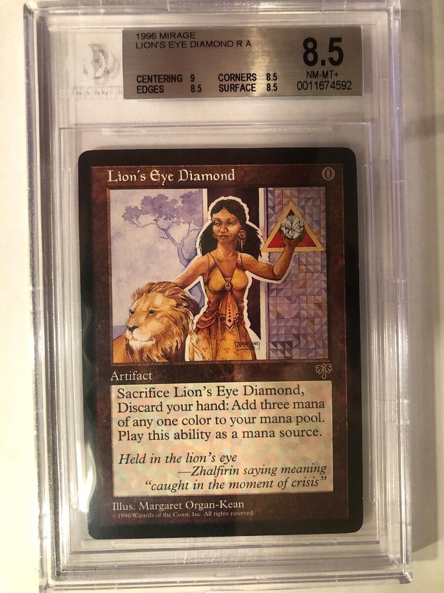 Lion's Eye Diamond MTG Mirage BGS Graded 9/8.5/8.5/8.5 NM Lion's Eye Diamond MTG Mirage BGS Graded 9/8.5/8.5/8.5 NM