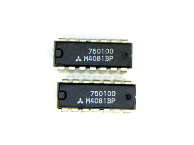 M4081BP  ''Original'' Mitsubishi  14P DIP CMOS  IC  2  pcs