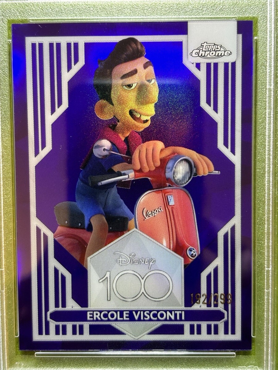 その他 Topps Chrome Disney100 ERCOLE VISCONTI Ercole Visconti PSA 9 Disney 100 PURPLE #/299 REFRACTOR 2023 Topps