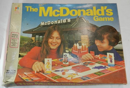 Vintage Copyright 1975 Milton Bradley Board Game - The McDonald's Game