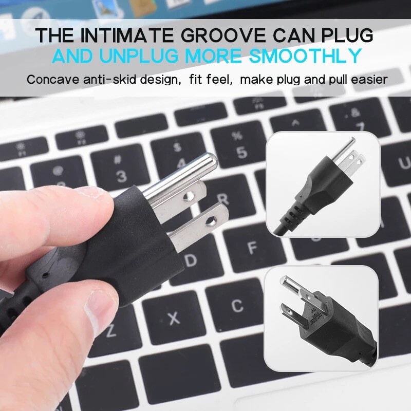 1.5M COMPUTER POWER SUPPLY AC CORD CABLE WIRE FOR Desktop PC Universal