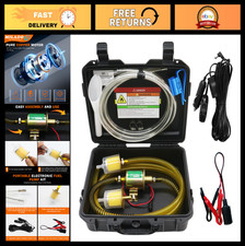 12V Electric Fuel Transfer Pump Kit - Gas Diesel Inline Pump, 30 GPH, Portable