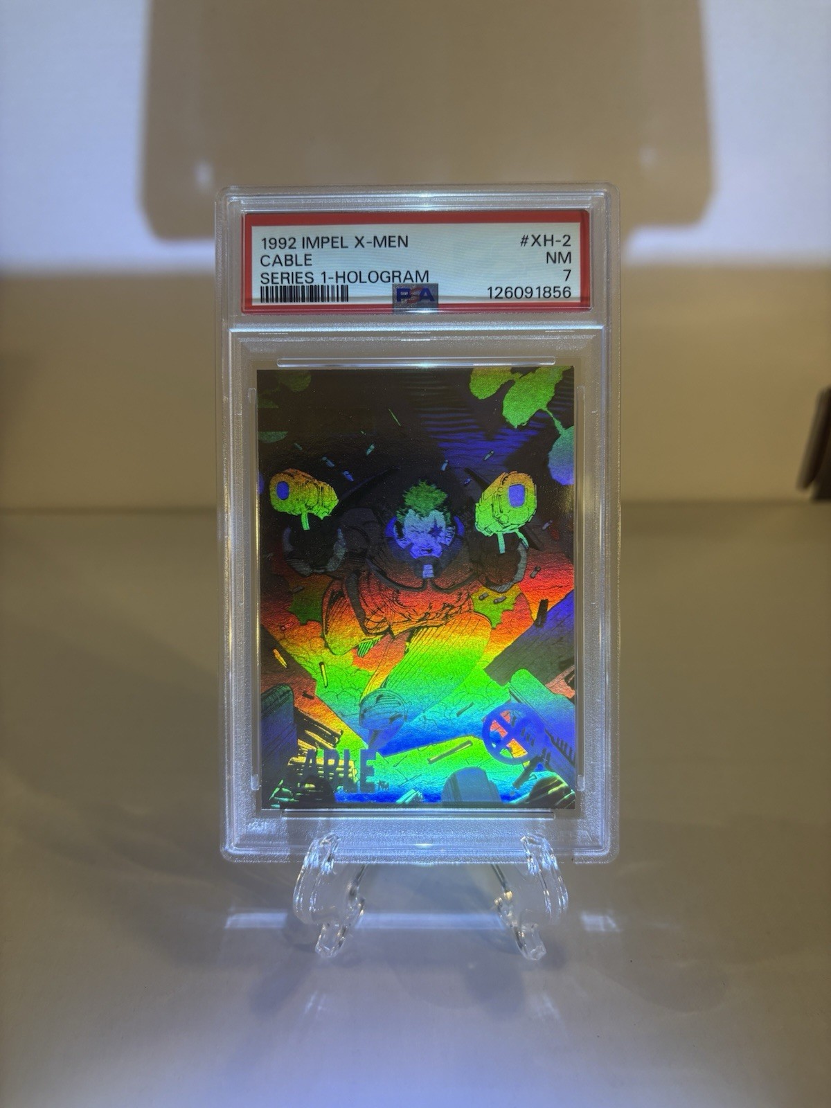 1992 Impel X-Men Series 1 - Cable #XH-2 Hologram PSA 7