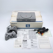 Sony PlayStation 1 SCPH-1001 Console with 2 Controllers Cables Manuals and Box