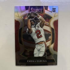 2025 Panini Select Concourse Emeka Egbuka #37 Silver Prizm (RC)