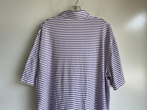 Ralph Lauren Polo Golf Stretch Lisle Shirt Men's XL Pink Blue Stripe - Picture 5 of 10