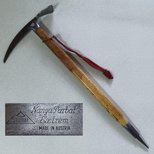 Ice Axe Wodden STUBAI Nanga Parbat Vintage 63cm 720g 1970s NangaParbat Austria
