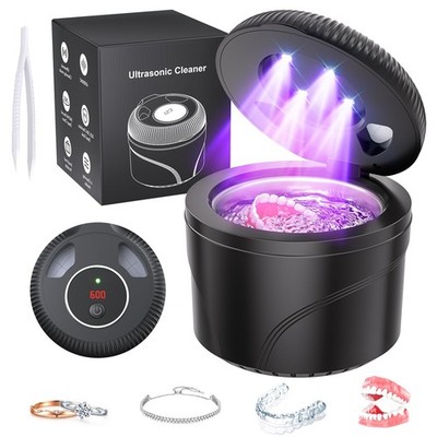 Ultrasonic Retainer Cleaner Machine, 45kHz Dental Cleaning Pod for Dentures, ...